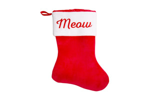 Large "Meow" Christmas Stocking for Your Cat