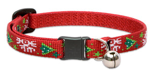 Lupine "Christmas Cheer" Pattern Cat Collar w/Bell from Cat Supplies & More