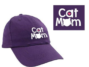 Purple Cat Mom Baseball Cap-Cat Supplies and More