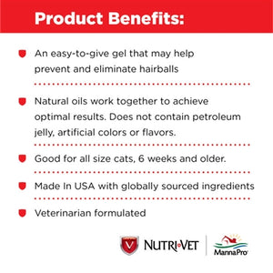 Nutri-Vet Hairball Paw-Gel for Cats Chicken Flavor from Cat Supplies and More