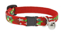 Load image into Gallery viewer, Lupine &quot;Noel&quot; Pattern Cat Collar w/Bell from Cat Supplies &amp; More