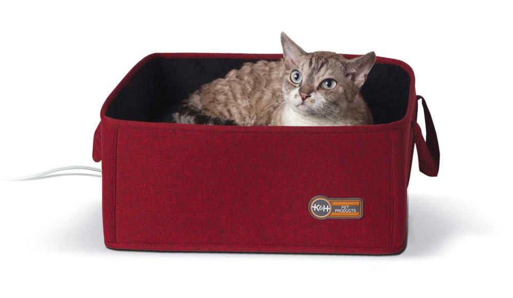 K&H Pet Products Thermo-Basket Box Pet Bed Red - Cat Supplies & More
