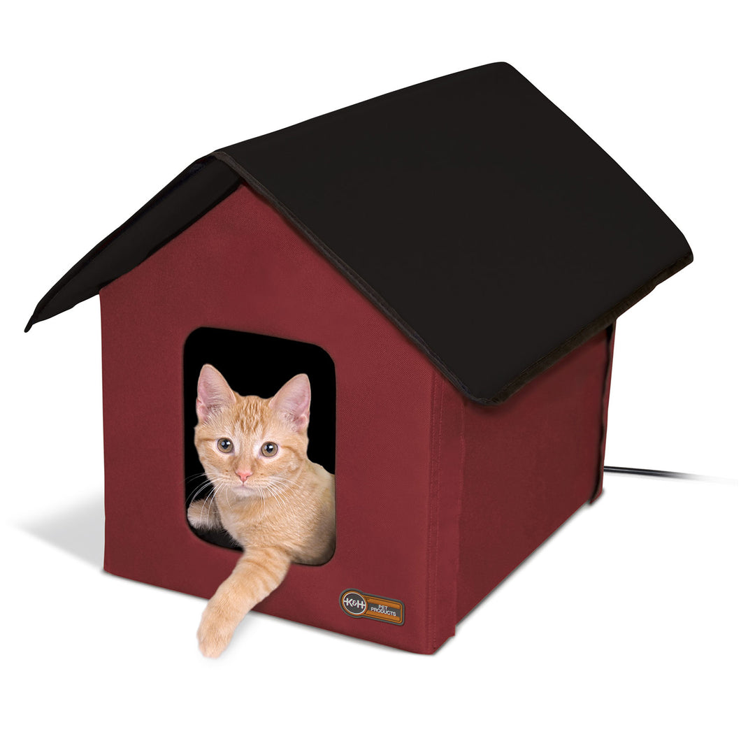 K&H Outdoor Kitty House - Red Barn - Heated from Cat Supplies and More