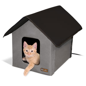 K&H Outdoor Kitty House - Heated - Black - From Cat Supplies and More