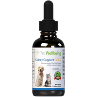 Pet Wellbeing Kidney Support Gold 2oz bottle