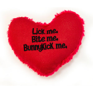 YEOWWW! "Bite Me, Lick Me, Bunny Kick Me" Catnip Heart from Cat Supplies & More