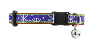 Lupine Winter & Christmas themed cat collar with bell