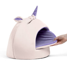 Load image into Gallery viewer, Unicorn Novelty Cat Hut from Cat Supplies and More