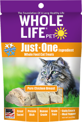 Whole Life Just One Chicken Cat Treats 3oz