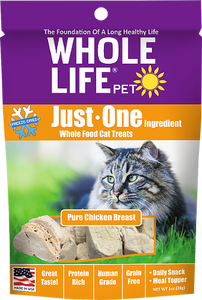 Whole Life Just One Chicken Cat Treats 3oz