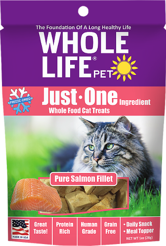 Whole Life Just One Salmon Cat Treats 2.5oz