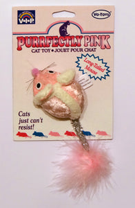Vo-Toys Purrfectly Pink Long-Tailed Mouse