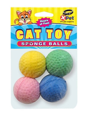 X-Pet Kitty Sponge Balls 4-Pack from Cat Supplies and More